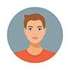 man avatar character isolated icon vector illustration design